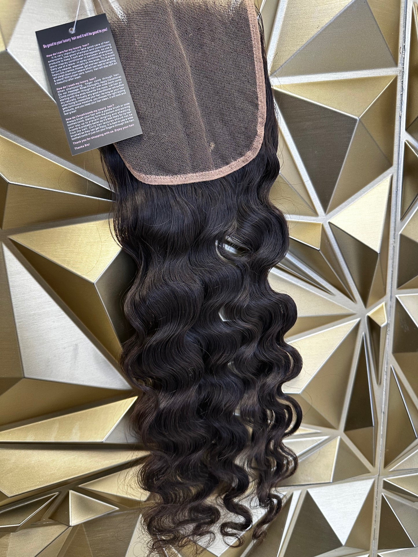 BURMESE WAVY CLOSURE 5x5